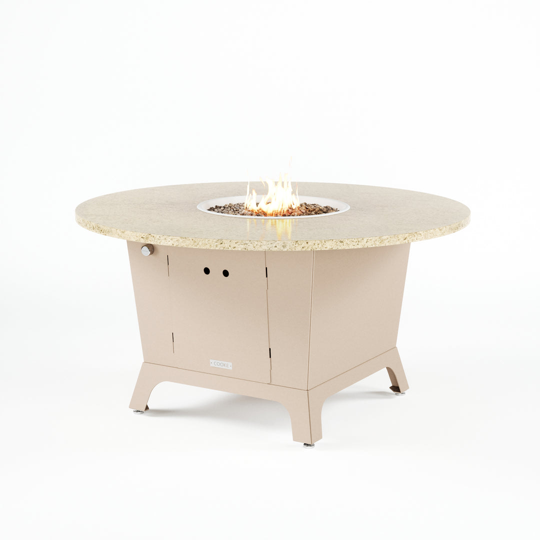 COOKE Olympic Fire Pit Table 55'' Diameter x 30" - Stone Top