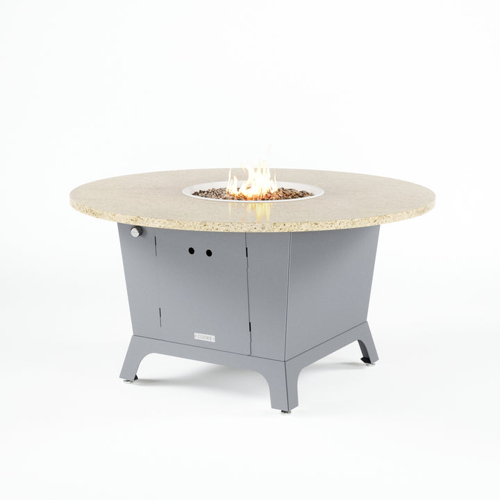 COOKE Olympic Fire Pit Table 55'' Diameter x 30" - Stone Top