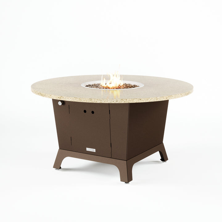 COOKE Olympic Fire Pit Table 55'' Diameter x 30" - Stone Top