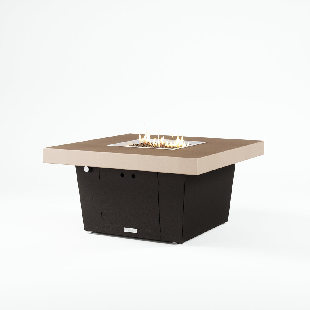 COOKE Parkway Fire Pit Table 40" x 40" x 21" - Aluminum Top