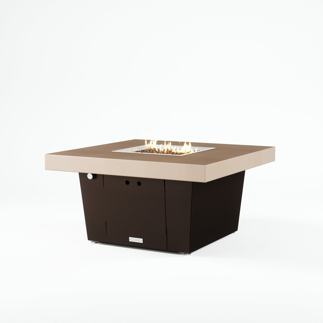 COOKE Parkway Fire Pit Table 40" x 40" x 21" - Aluminum Top