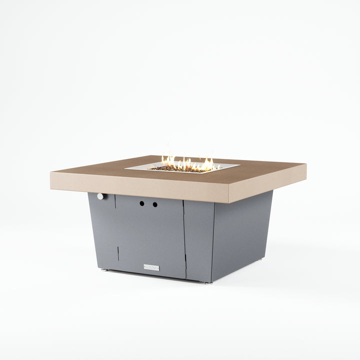 COOKE Parkway Fire Pit Table 40" x 40" x 21" - Aluminum Top