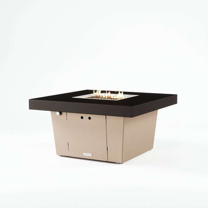COOKE Parkway Fire Pit Table 40" x 40" x 21" - Aluminum Top