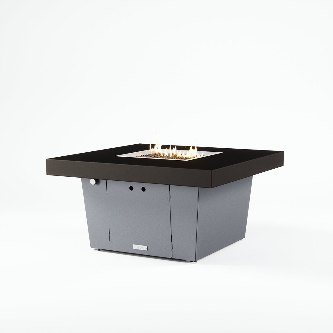 COOKE Parkway Fire Pit Table 40" x 40" x 21" - Aluminum Top