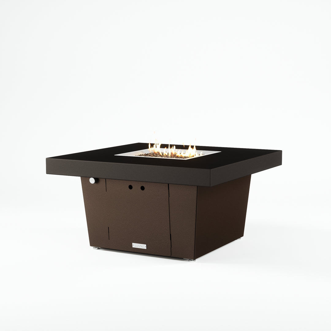 COOKE Parkway Fire Pit Table 40" x 40" x 21" - Aluminum Top