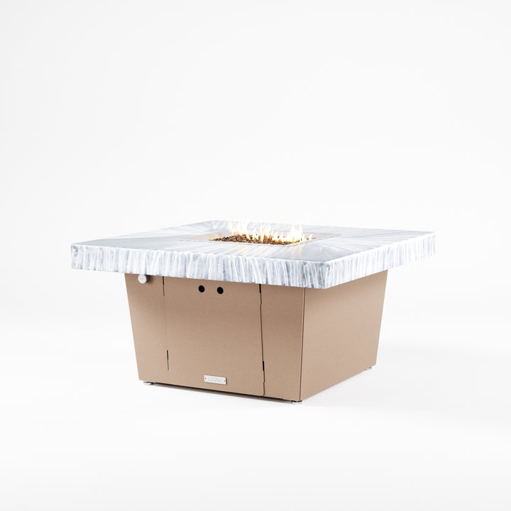 COOKE Parkway Fire Pit Table 40" x 40" x 21" - Aluminum Top