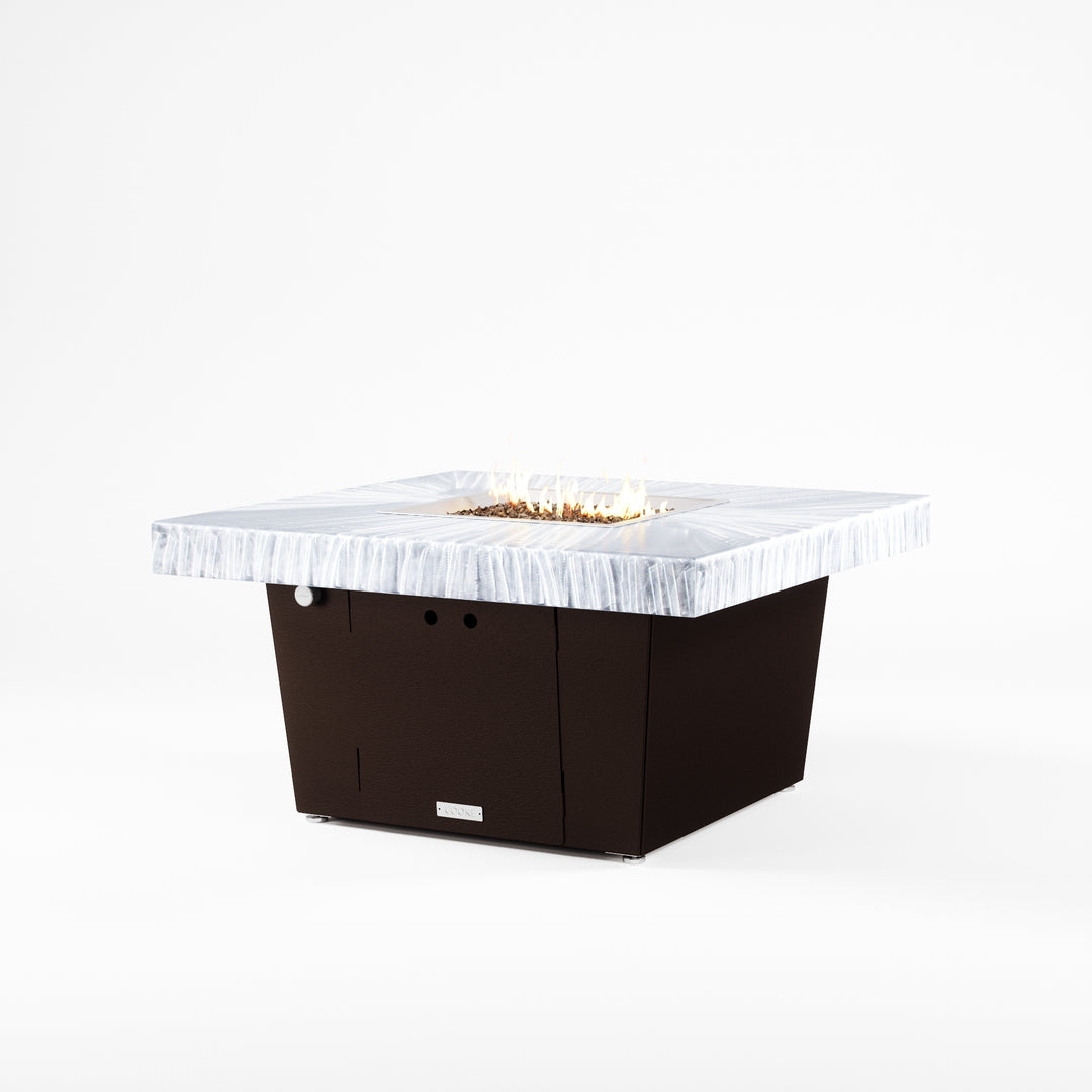 COOKE Parkway Fire Pit Table 40" x 40" x 21" - Aluminum Top