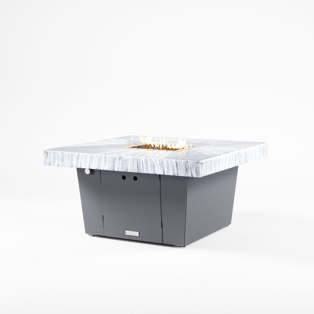 COOKE Parkway Fire Pit Table 40" x 40" x 21" - Aluminum Top