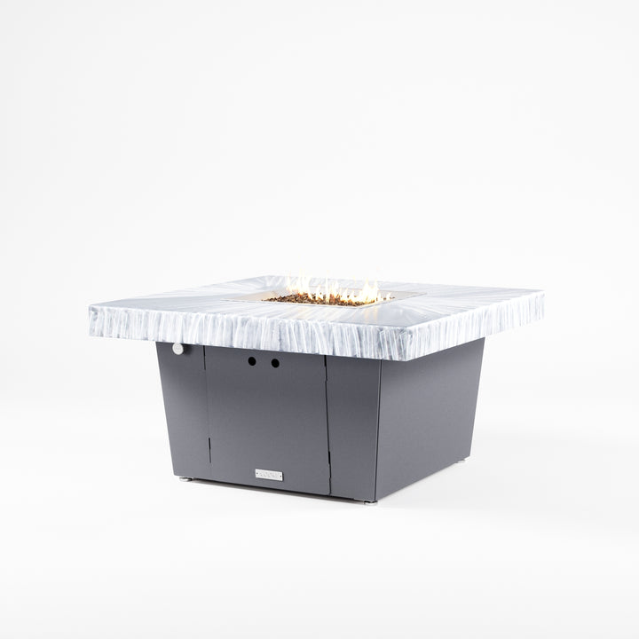 COOKE Parkway Fire Pit Table 40" x 40" x 21" - Aluminum Top