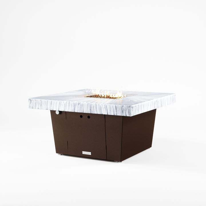 COOKE Parkway Fire Pit Table 40" x 40" x 21" - Aluminum Top