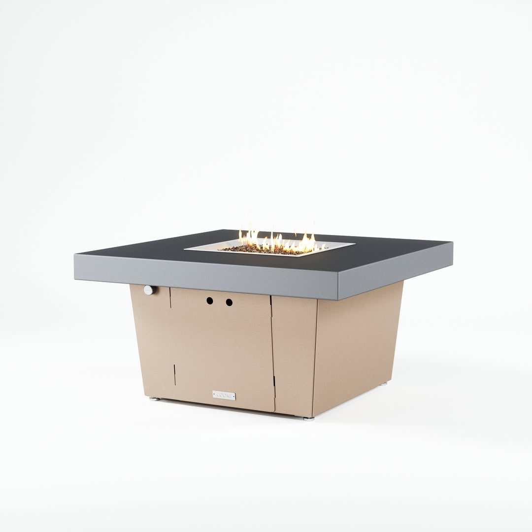 COOKE Parkway Fire Pit Table 40" x 40" x 21" - Aluminum Top