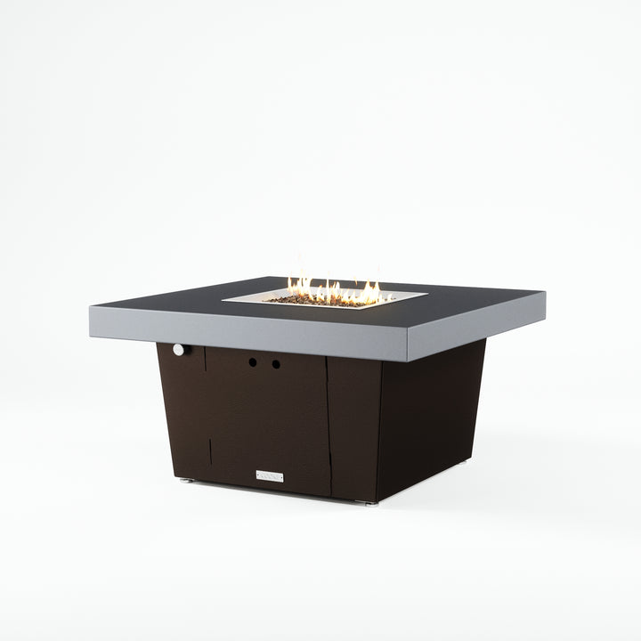 COOKE Parkway Fire Pit Table 40" x 40" x 21" - Aluminum Top