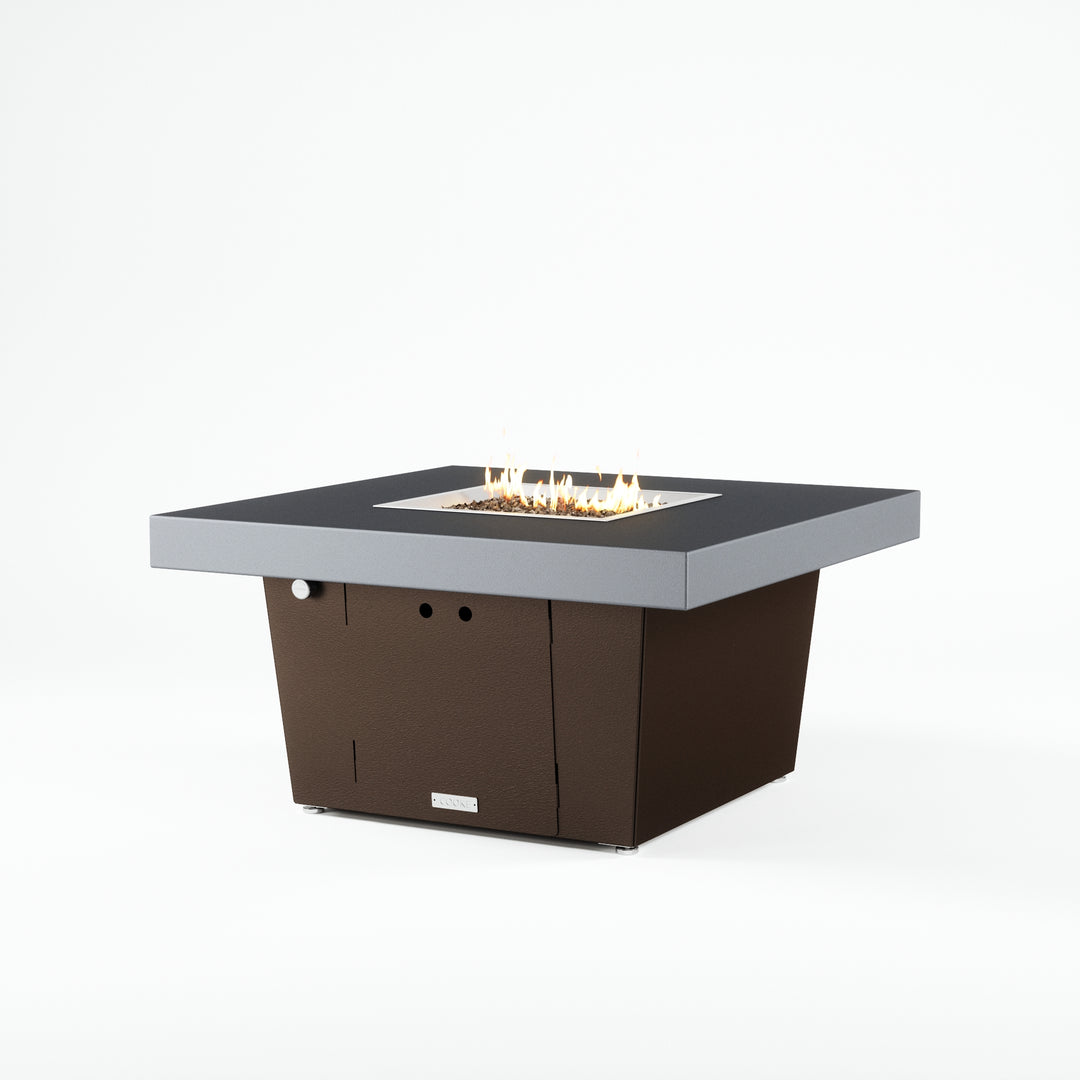 COOKE Parkway Fire Pit Table 40" x 40" x 21" - Aluminum Top