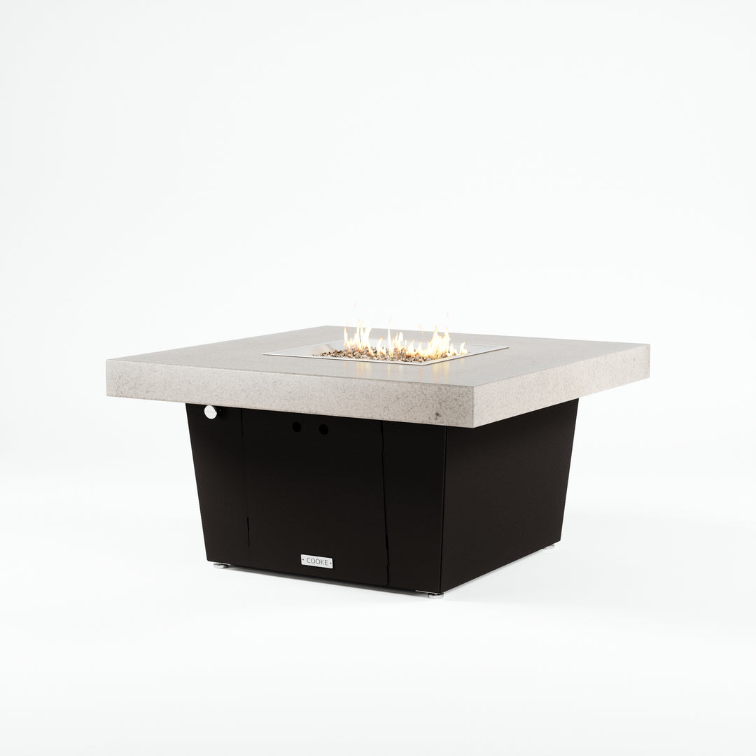 COOKE Parkway Fire Pit Table 40" x 40" x 21" - Stone Top