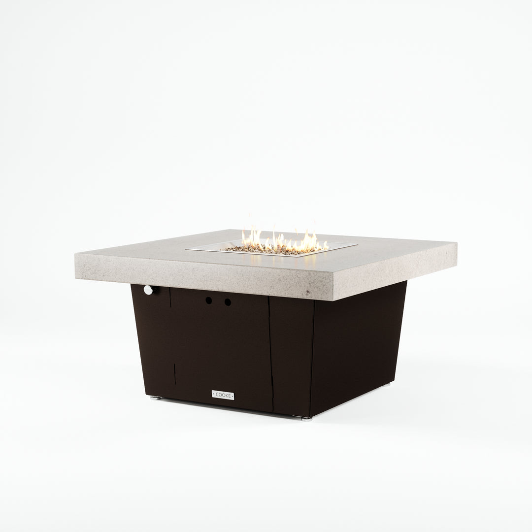 COOKE Parkway Fire Pit Table 40" x 40" x 21" - Stone Top