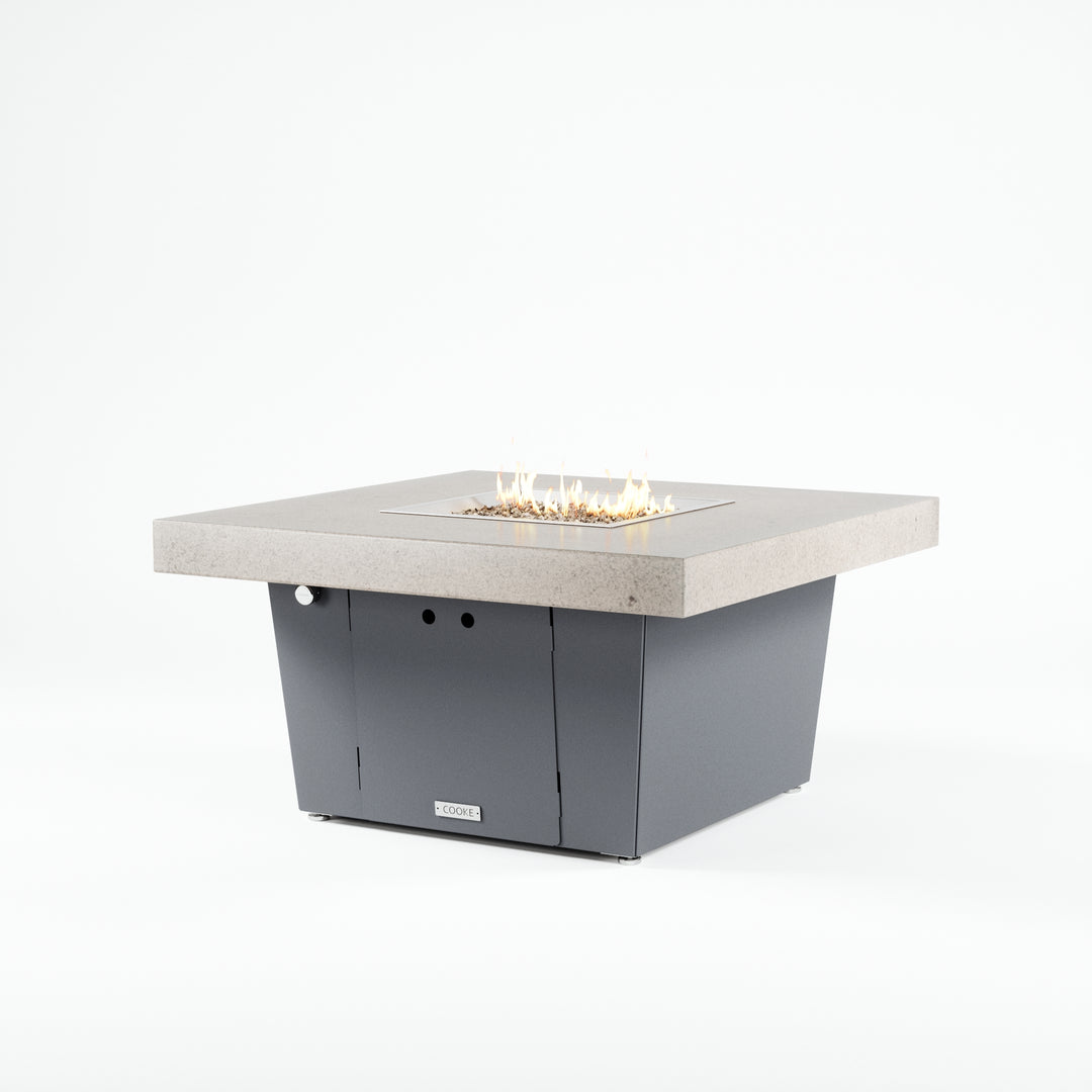 COOKE Parkway Fire Pit Table 40" x 40" x 21" - Stone Top