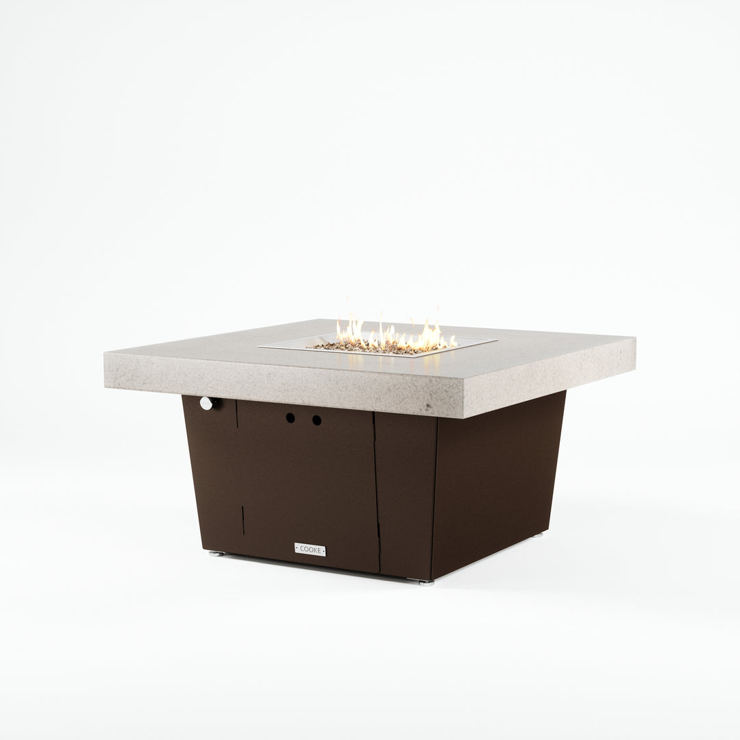 COOKE Parkway Fire Pit Table 40" x 40" x 21" - Stone Top