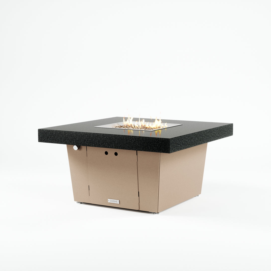 COOKE Parkway Fire Pit Table 40" x 40" x 21" - Stone Top