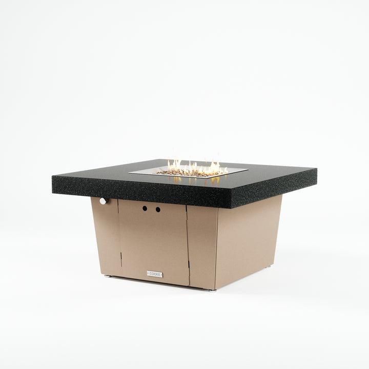 COOKE Parkway Fire Pit Table 40" x 40" x 21" - Stone Top