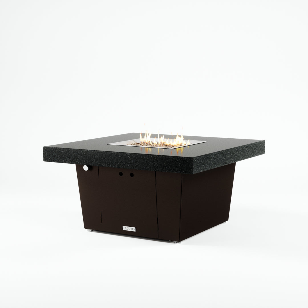 COOKE Parkway Fire Pit Table 40" x 40" x 21" - Stone Top