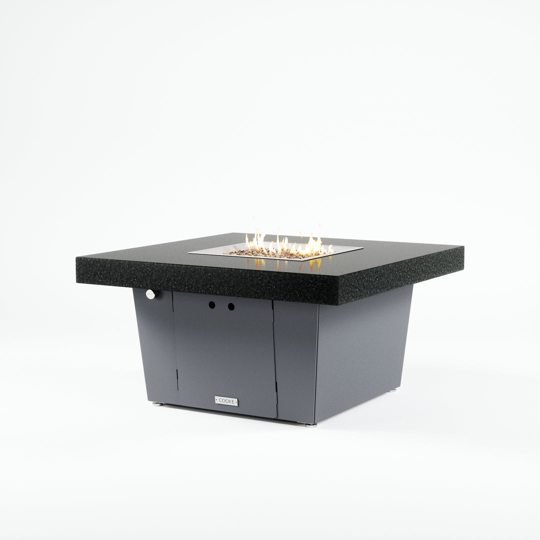 COOKE Parkway Fire Pit Table 40" x 40" x 21" - Stone Top