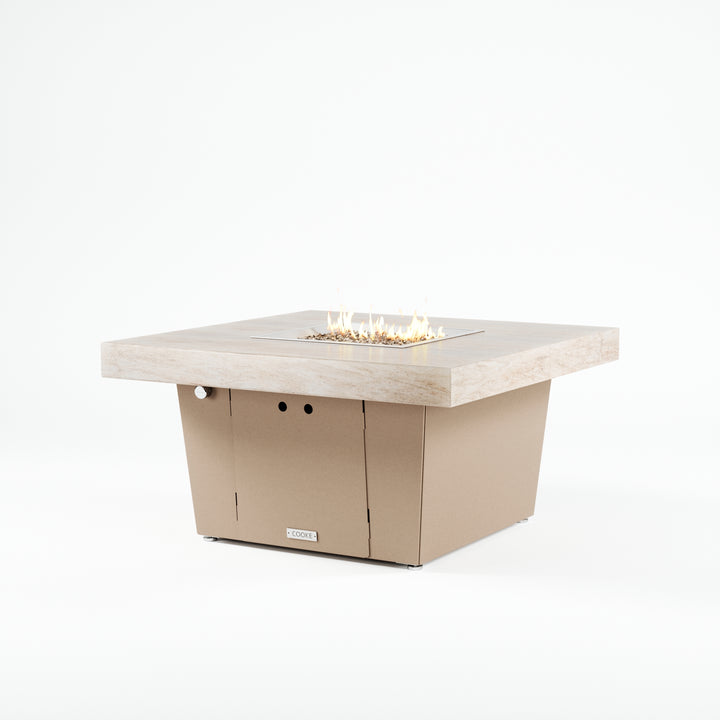 COOKE Parkway Fire Pit Table 40" x 40" x 21" - Stone Top