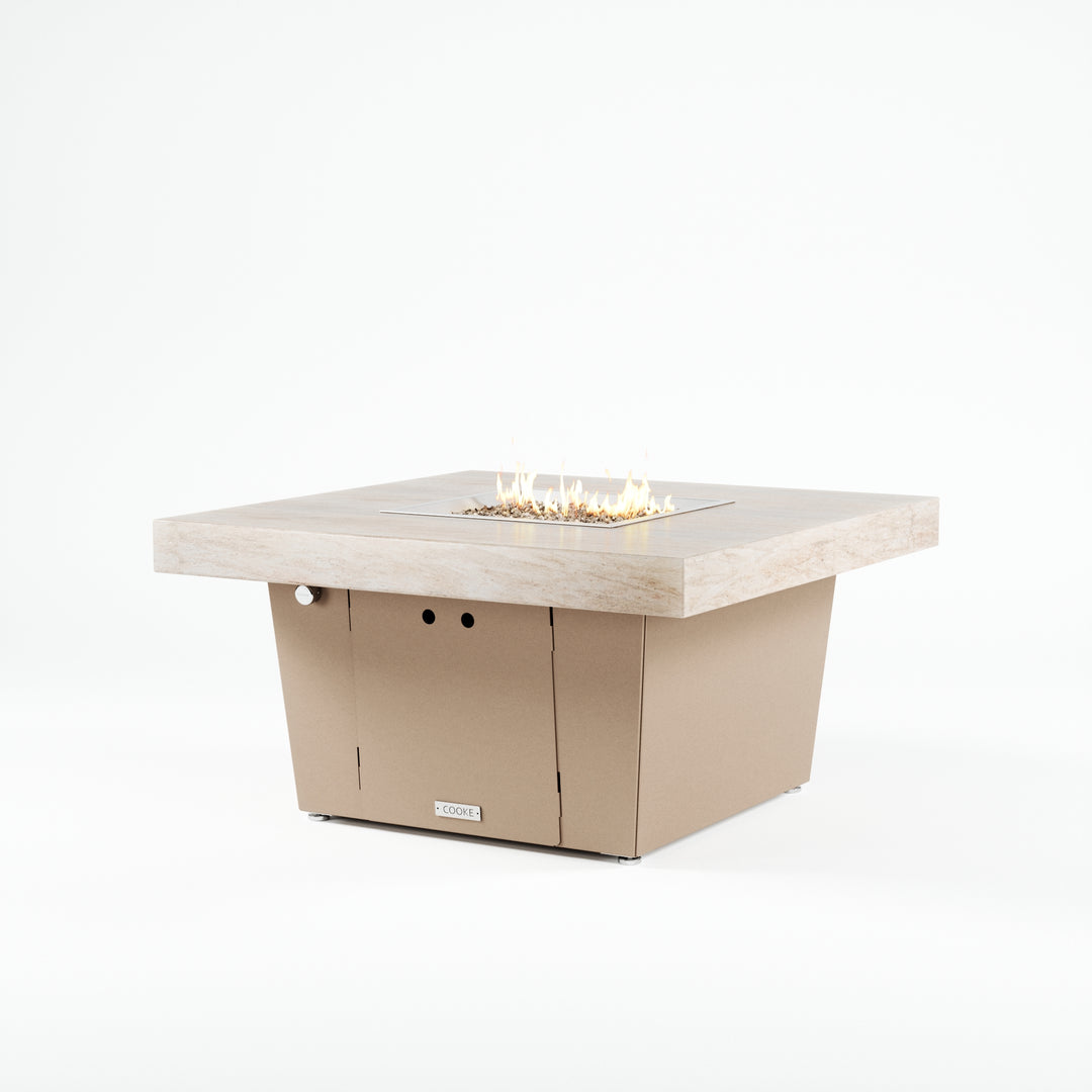 COOKE Parkway Fire Pit Table 40" x 40" x 21" - Stone Top