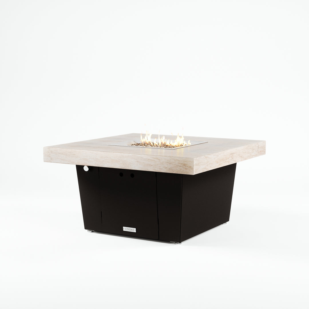 COOKE Parkway Fire Pit Table 40" x 40" x 21" - Stone Top