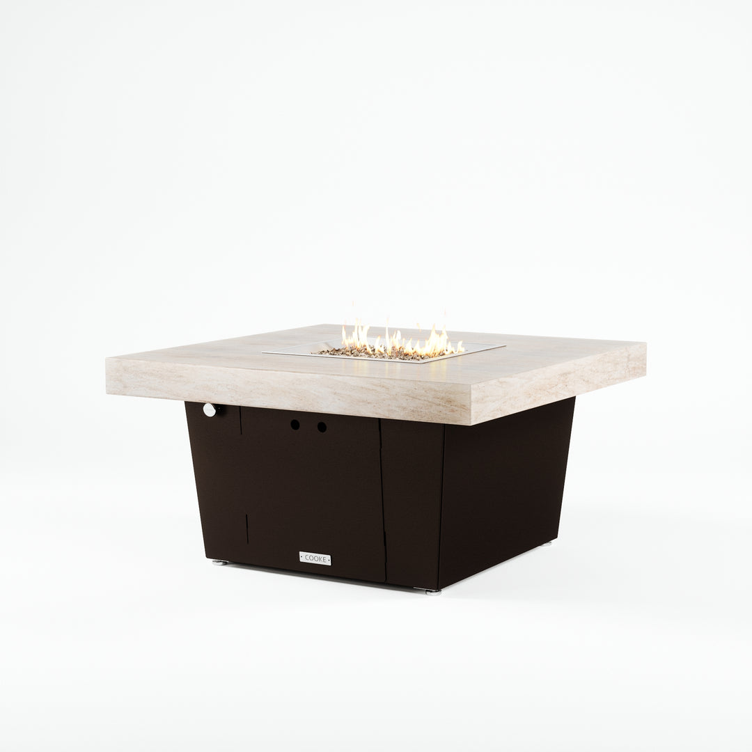 COOKE Parkway Fire Pit Table 40" x 40" x 21" - Stone Top