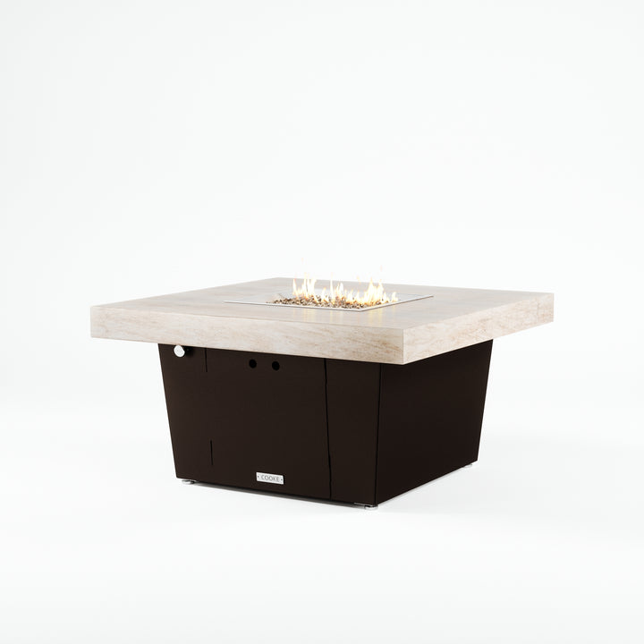 COOKE Parkway Fire Pit Table 40" x 40" x 21" - Stone Top