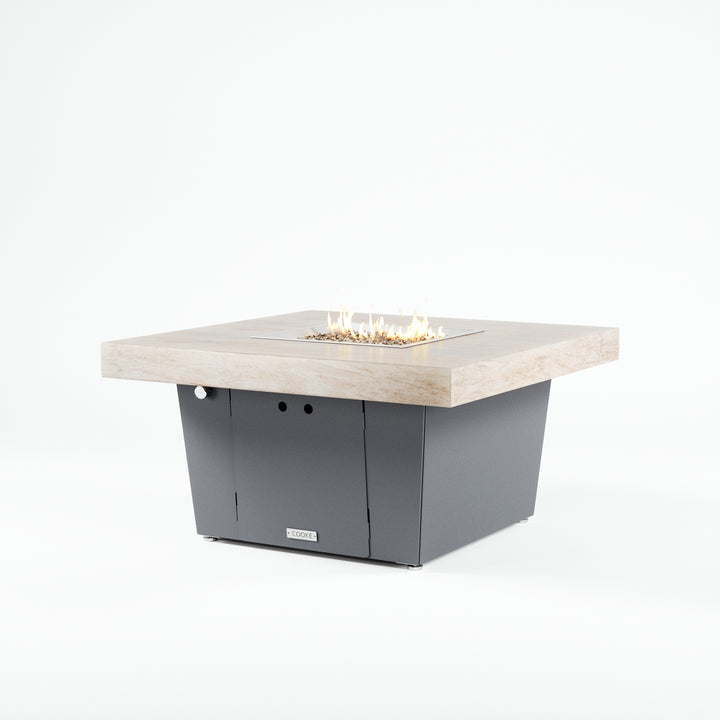 COOKE Parkway Fire Pit Table 40" x 40" x 21" - Stone Top