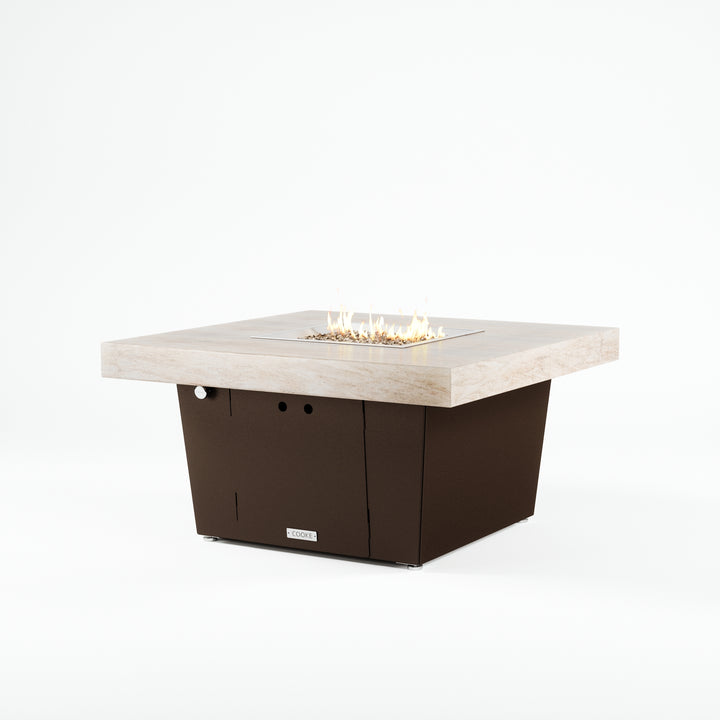 COOKE Parkway Fire Pit Table 40" x 40" x 21" - Stone Top