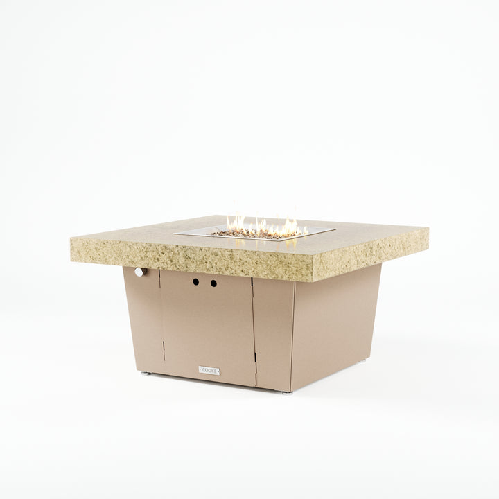 COOKE Parkway Fire Pit Table 40" x 40" x 21" - Stone Top