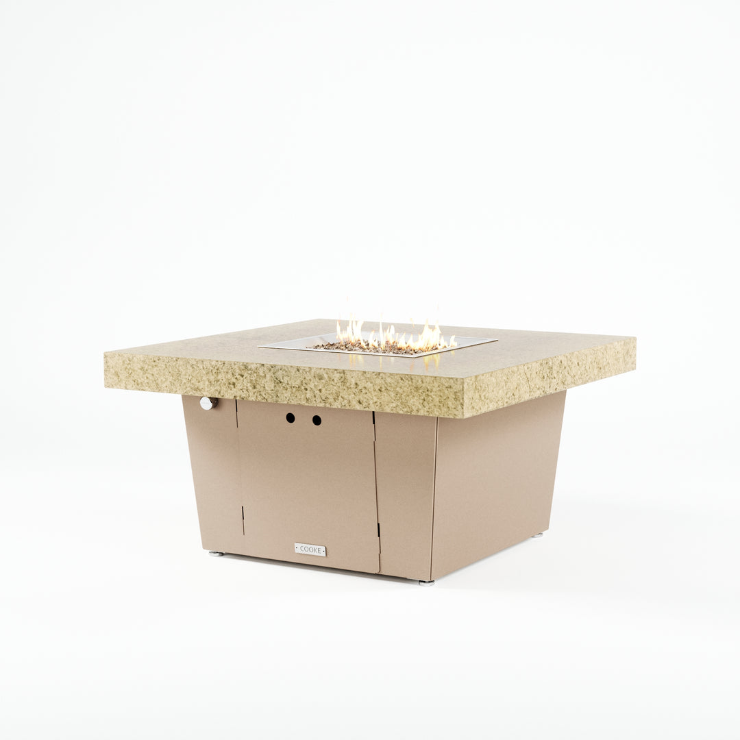 COOKE Parkway Fire Pit Table 40" x 40" x 21" - Stone Top