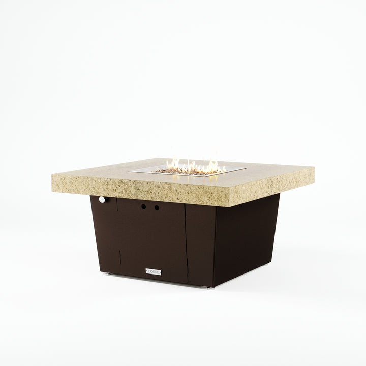 COOKE Parkway Fire Pit Table 40" x 40" x 21" - Stone Top
