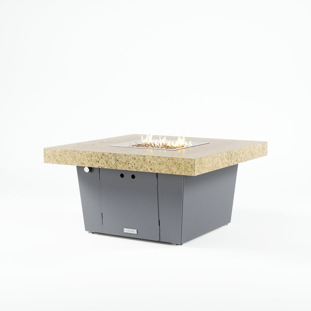 COOKE Parkway Fire Pit Table 40" x 40" x 21" - Stone Top