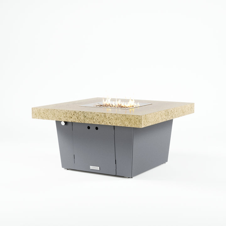COOKE Parkway Fire Pit Table 40" x 40" x 21" - Stone Top