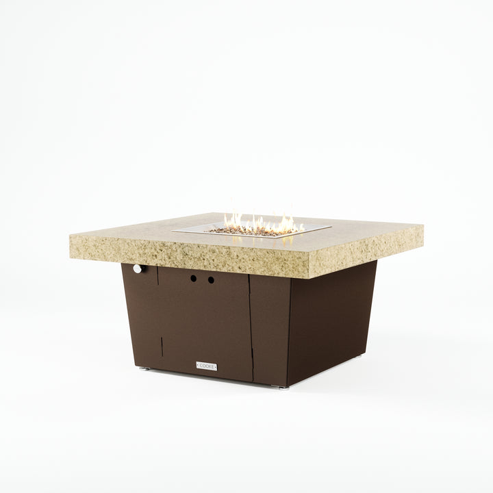 COOKE Parkway Fire Pit Table 40" x 40" x 21" - Stone Top