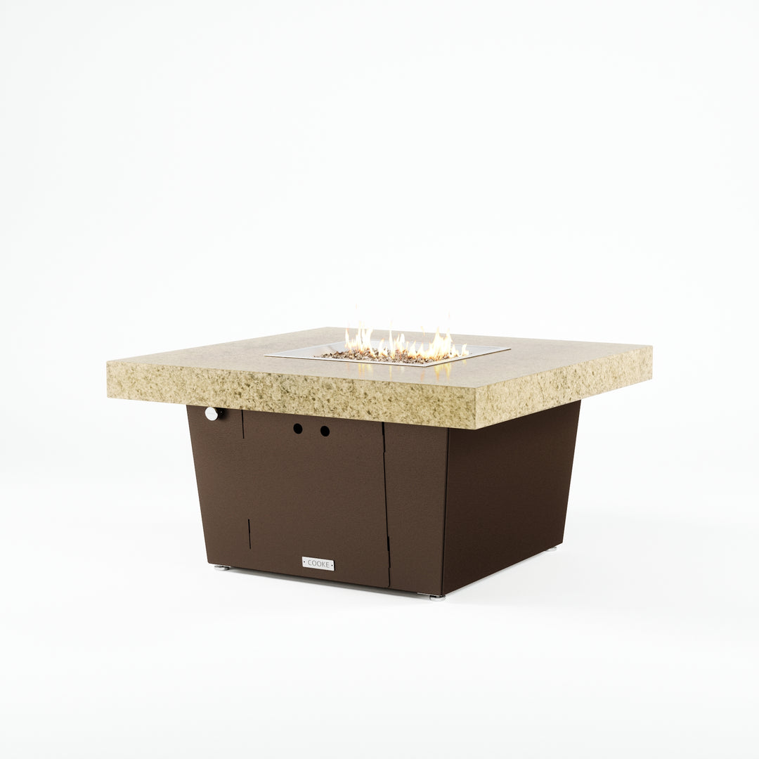 COOKE Parkway Fire Pit Table 40" x 40" x 21" - Stone Top