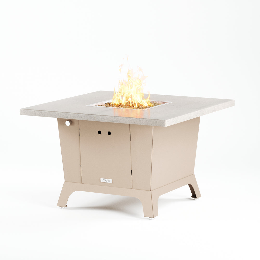 COOKE Parkway Fire Pit Table 44" x 44" x 30" - Stone Top