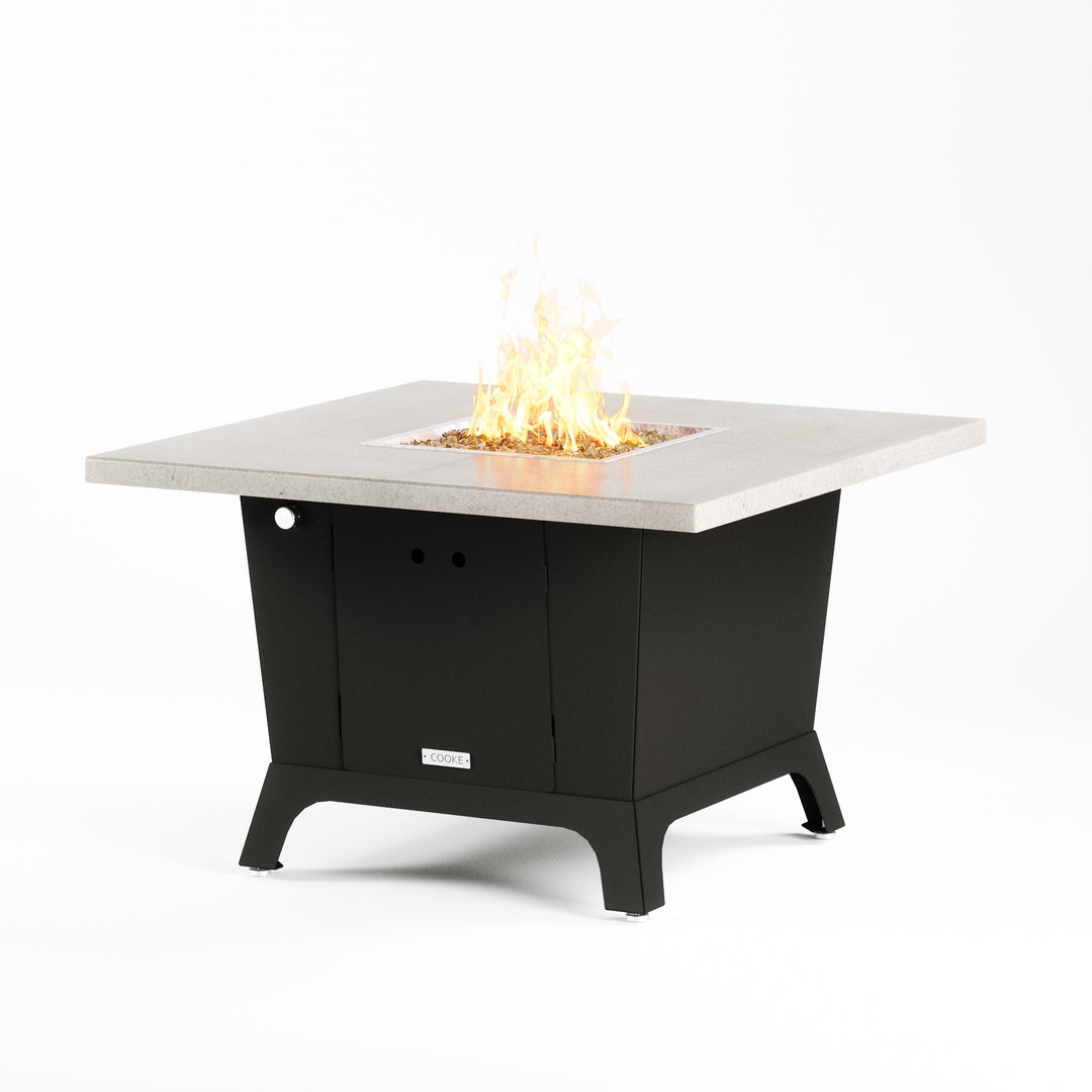 COOKE Parkway Fire Pit Table 44" x 44" x 30" - Stone Top
