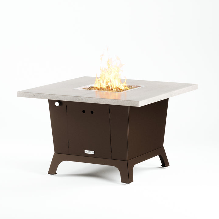 COOKE Parkway Fire Pit Table 44" x 44" x 30" - Stone Top