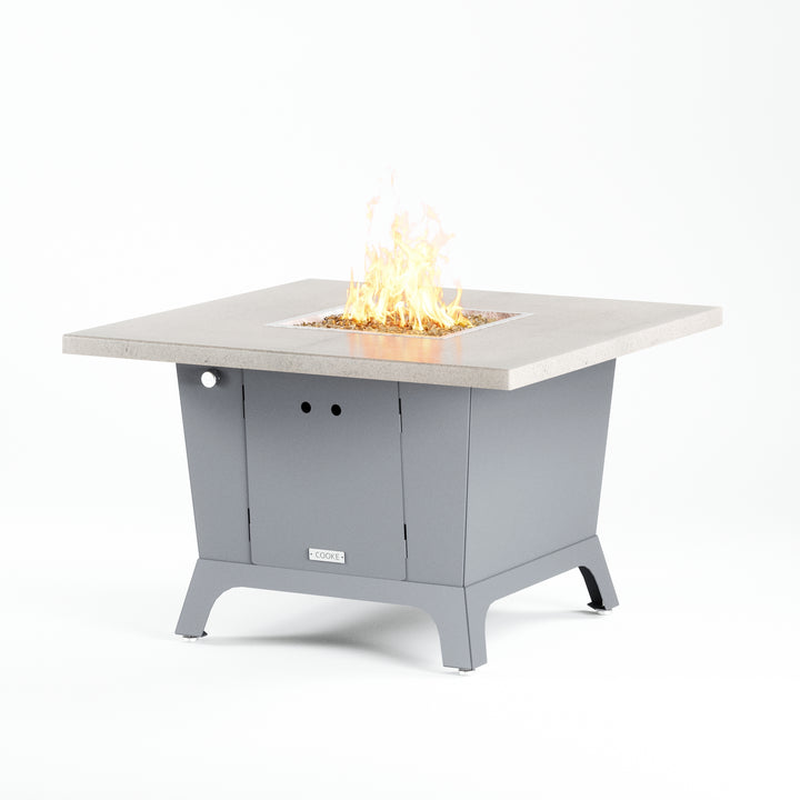 COOKE Parkway Fire Pit Table 44" x 44" x 30" - Stone Top