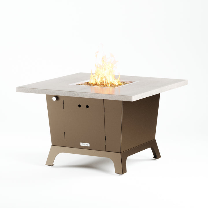 COOKE Parkway Fire Pit Table 44" x 44" x 30" - Stone Top