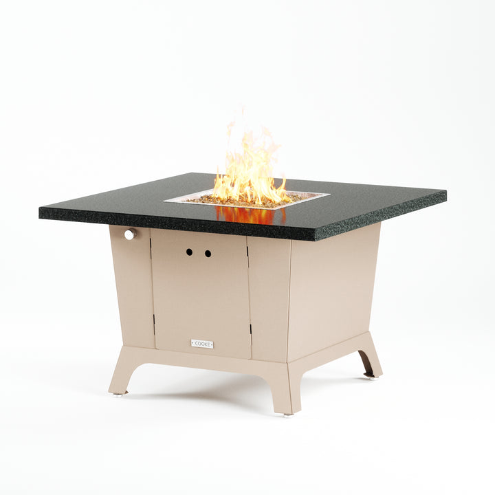 COOKE Parkway Fire Pit Table 44" x 44" x 30" - Stone Top
