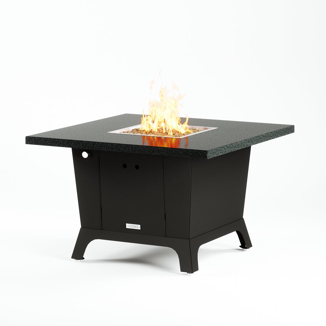 COOKE Parkway Fire Pit Table 44" x 44" x 30" - Stone Top