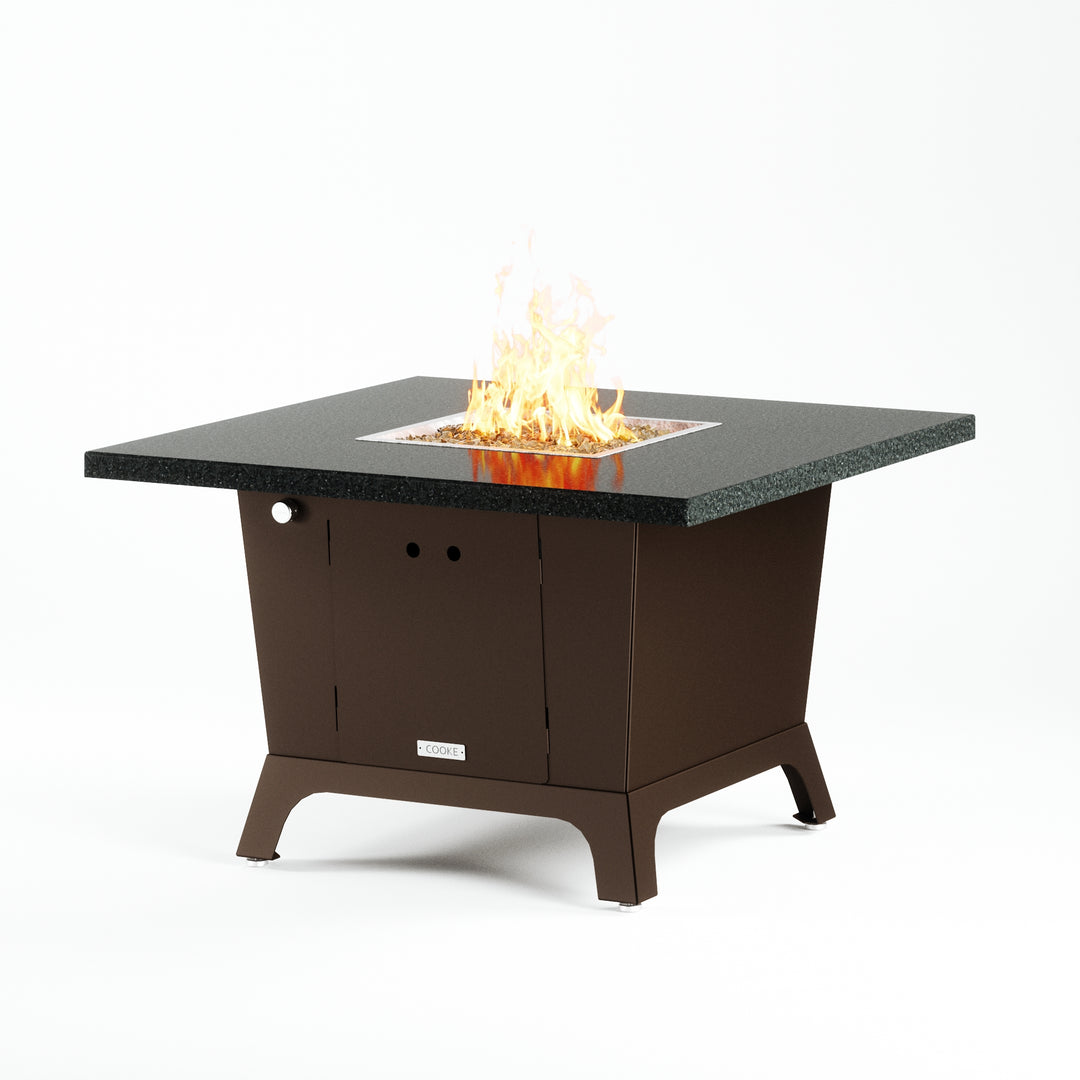COOKE Parkway Fire Pit Table 44" x 44" x 30" - Stone Top