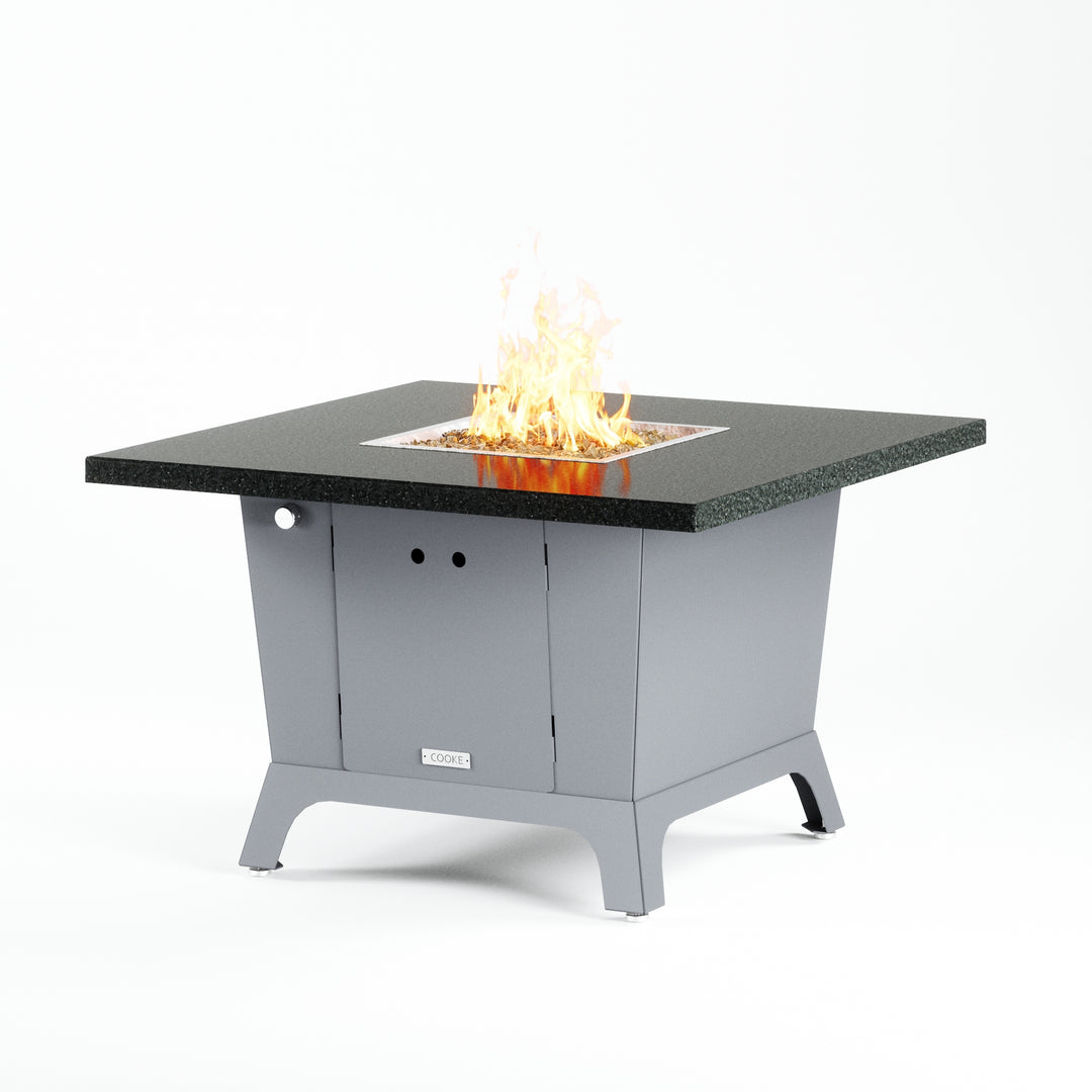 COOKE Parkway Fire Pit Table 44" x 44" x 30" - Stone Top