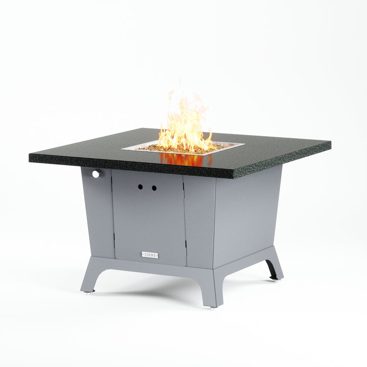 COOKE Parkway Fire Pit Table 44" x 44" x 30" - Stone Top