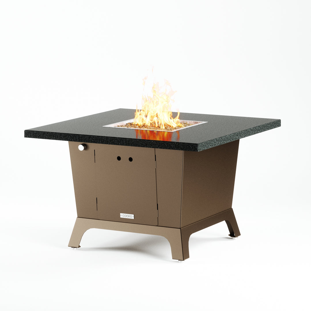 COOKE Parkway Fire Pit Table 44" x 44" x 30" - Stone Top